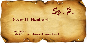 Szandi Humbert névjegykártya